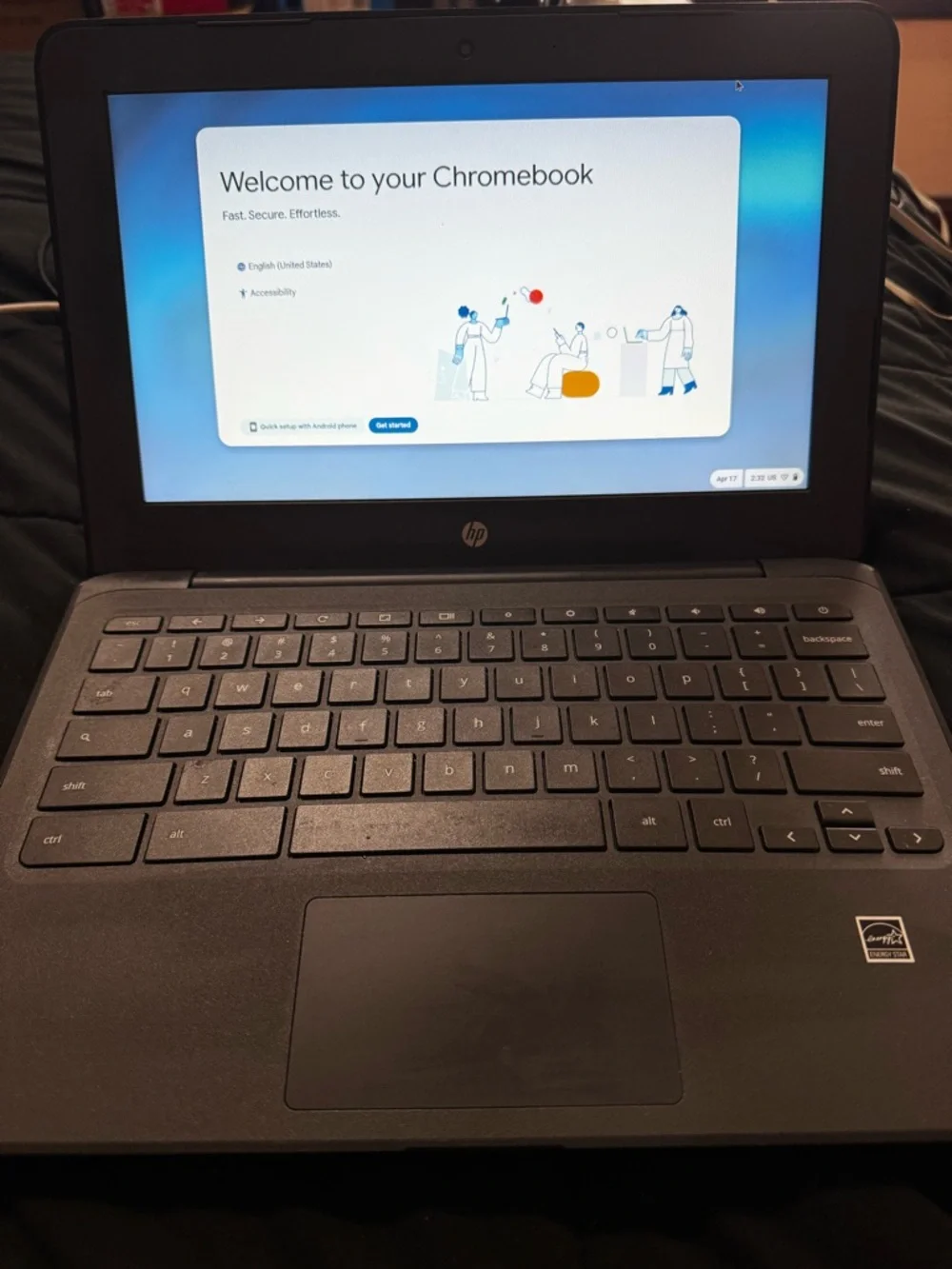 HP Chromebook grey